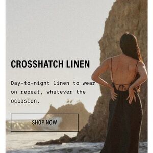 BUCK MASON CROSSHATCH LINEN EASTEND DRESS